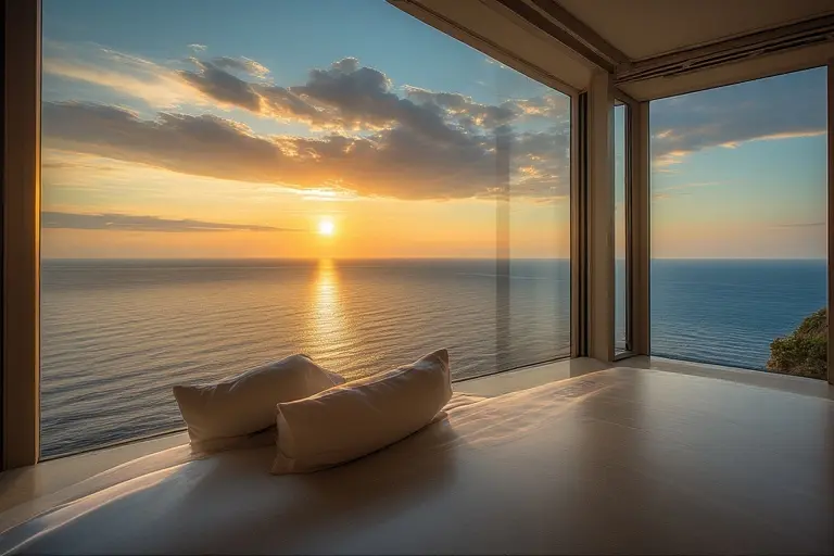 The stunning ocean view from a Panoramic Suite at Burj Al Arab, which costs more per night.